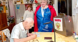 Ветеран Великой Отечественной войны проголосовал в Подольске на дому
